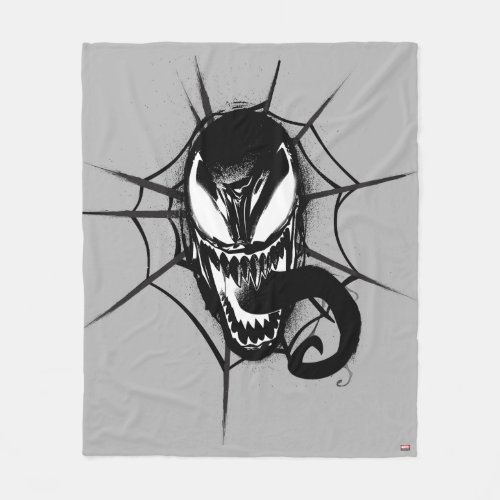 Spider_Man  Venom Head In Web Graphic Fleece Blanket