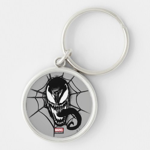 Spider_Man  Venom Head In Web Graphic Keychain