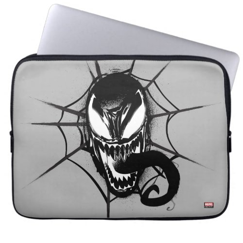 Spider_Man  Venom Head In Web Graphic Laptop Sleeve