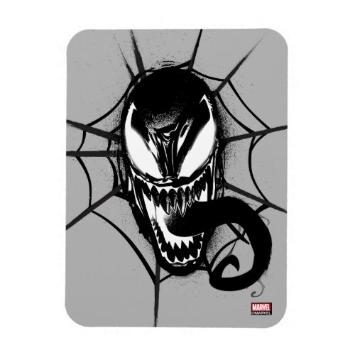 Spider_Man  Venom Head In Web Graphic Magnet