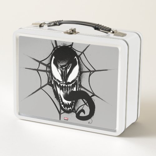 Spider_Man  Venom Head In Web Graphic Metal Lunch Box