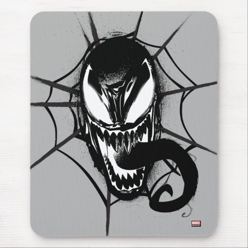 Spider_Man  Venom Head In Web Graphic Mouse Pad