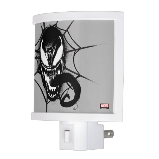 Spider-Man | Venom Head In Web Graphic Night Light (Left)