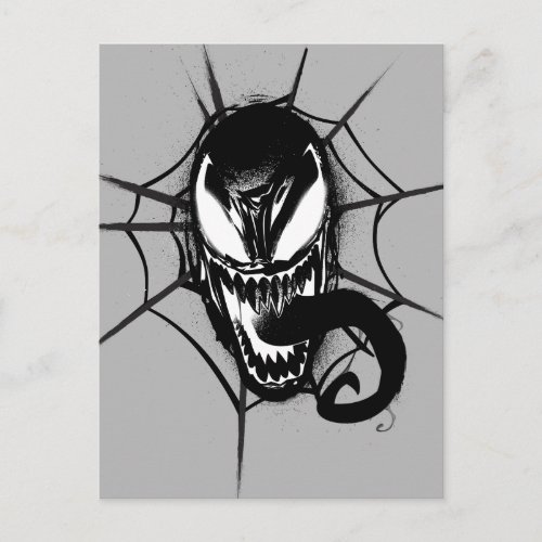 Spider_Man  Venom Head In Web Graphic Postcard