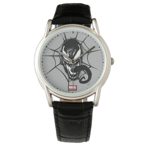 Spider_Man  Venom Head In Web Graphic Watch