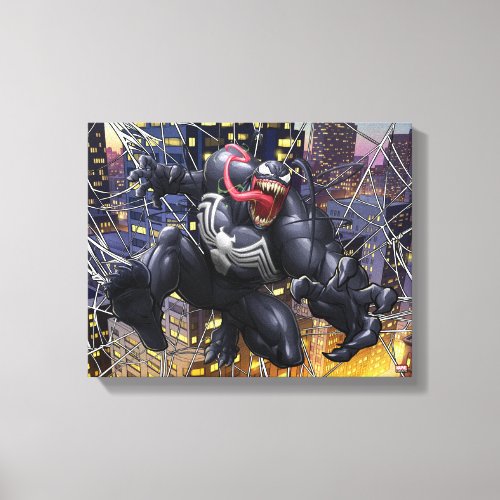Spider_Man  Venom Leaping Forward Canvas Print