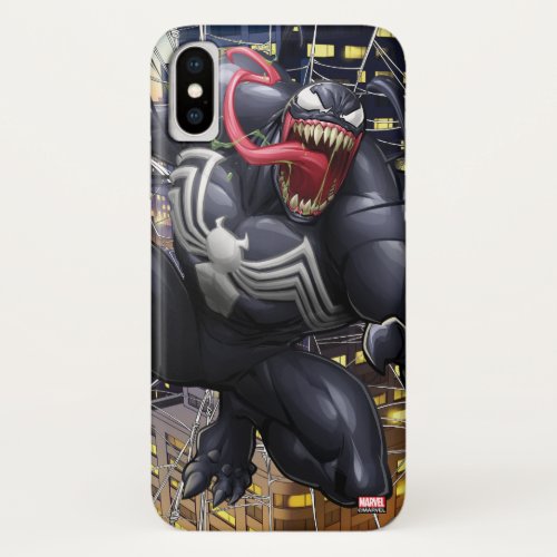 Spider_Man  Venom Leaping Forward iPhone X Case