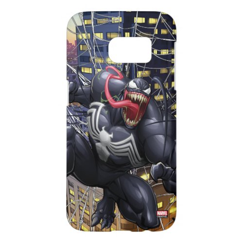 Spider_Man  Venom Leaping Forward Samsung Galaxy S7 Case
