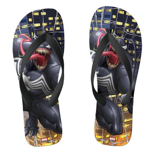 Spider-Man | Venom Leaping Forward Flip Flops (Footbed)