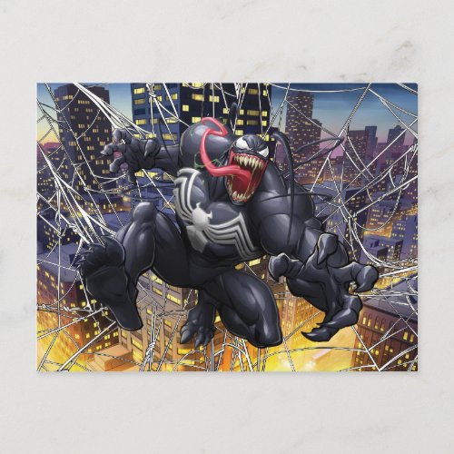 Spider_Man  Venom Leaping Forward Postcard