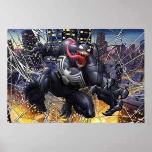 Spider-Man Venom Leaping Forward Poster