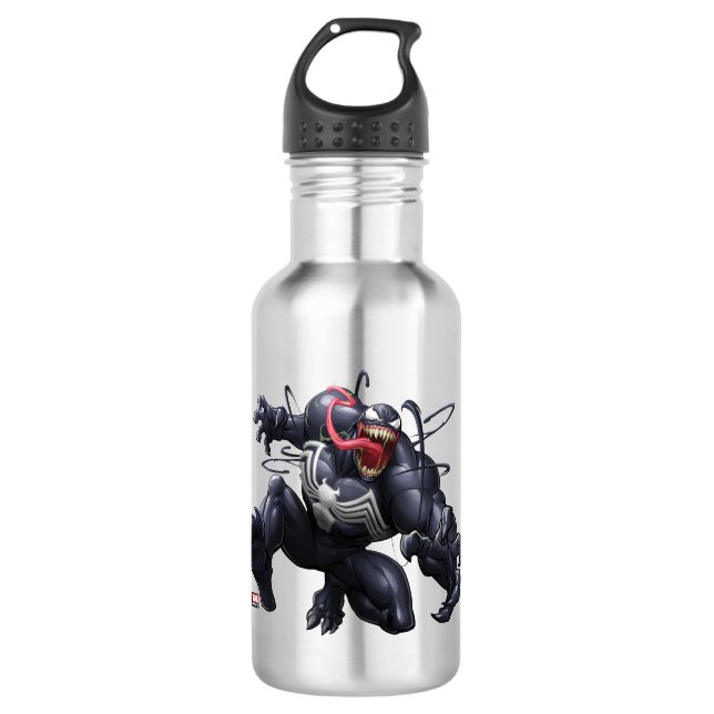Spider-Man | Venom Leaping Forward Stainless Steel Water Bottle (Front)