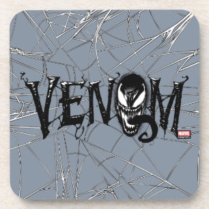 Spider-Man   Venom Name Logo Beverage Coaster
