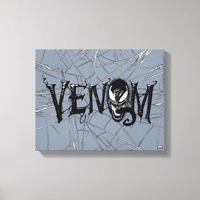 Spider-Man | Venom Name Logo Canvas Print (Front)