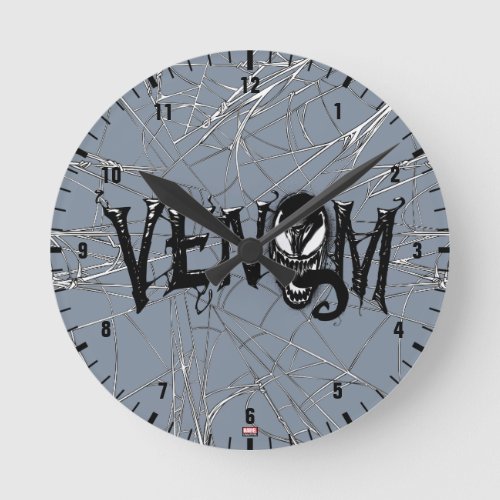 Spider_Man  Venom Name Logo Round Clock