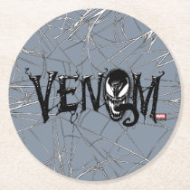 Spider-Man | Venom Name Logo Round Paper Coaster