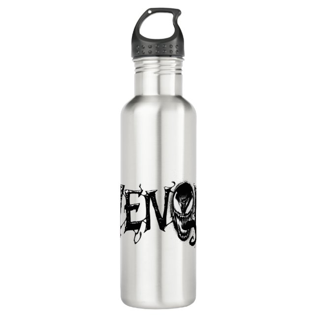 Spider-Man | Venom Name Logo Stainless Steel Water Bottle (Front)