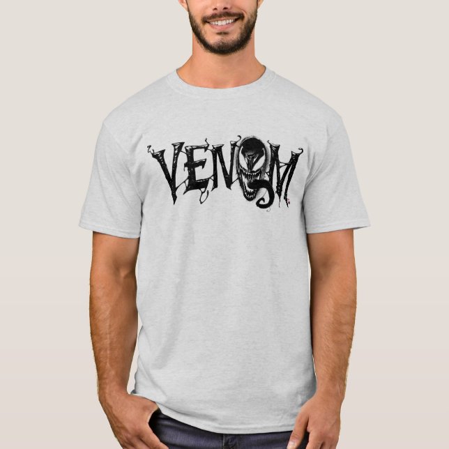 Spider-Man | Venom Name Logo T-Shirt (Front)
