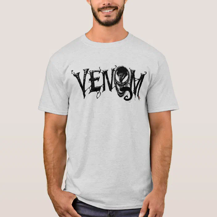 Venom Logo Official Marvel Spider-man Symbiote Carnage Black Mens T-shirt 