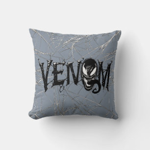 Spider-Man Venom Name Logo Throw Pillow