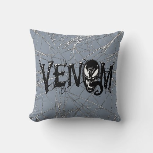 Spider_Man  Venom Name Logo Throw Pillow