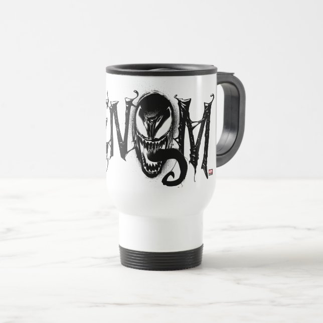 Spider-Man | Venom Name Logo Travel Mug (Front Right)