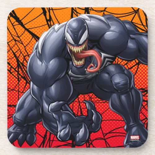 Spider_Man  Venom Reaching Forward Beverage Coaster