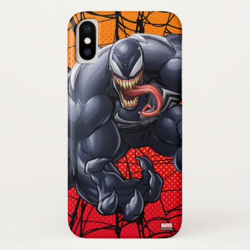 Spider_Man  Venom Reaching Forward iPhone X Case