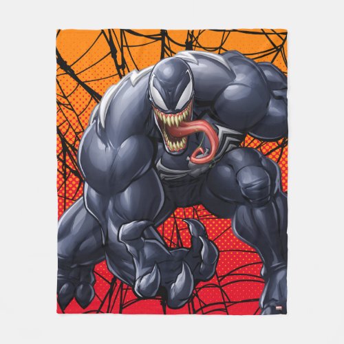 Spider_Man  Venom Reaching Forward Fleece Blanket