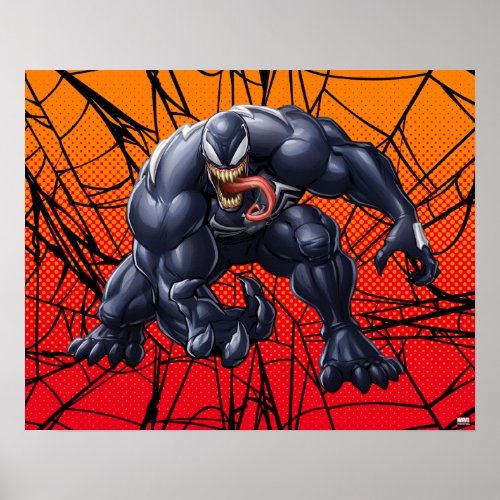Spider_Man  Venom Reaching Forward Poster
