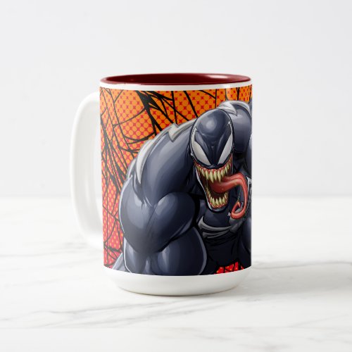 Spider_Man  Venom Reaching Forward Two_Tone Coffee Mug