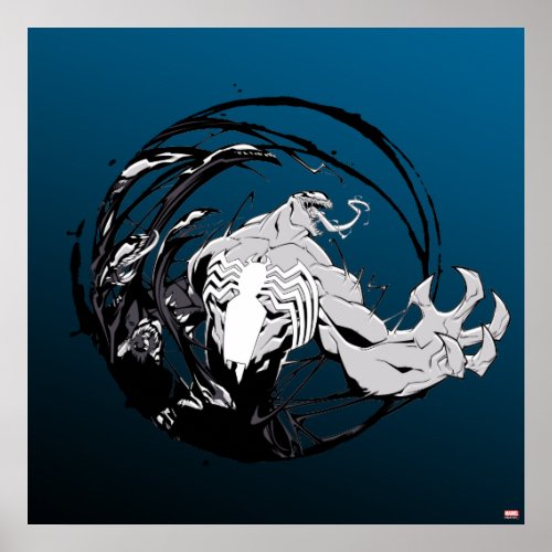 Spider_Man  Venom Symbiote Circle Graphic Poster