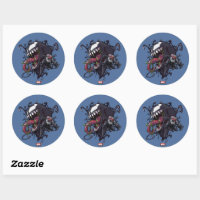 Venomized Spider-Man Logo Sticker, Zazzle