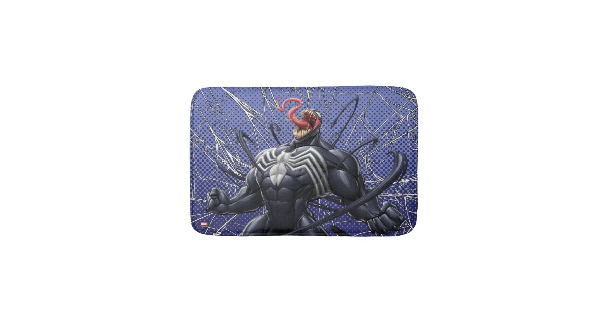 SpiderMan Venom Symbiote Lashing Out Bath Mat Zazzle