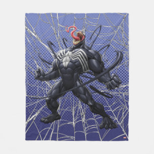 Spider-Man Venom Symbiote Lashing Out Fleece Blanket