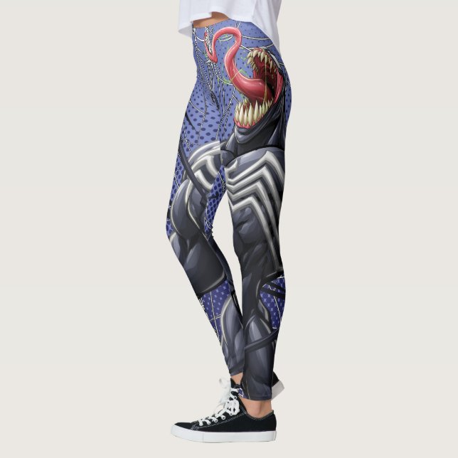 Spider-Man | Venom Symbiote Lashing Out Leggings (Left)
