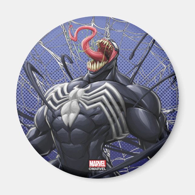 Spider-Man | Venom Symbiote Lashing Out Magnet (Front)
