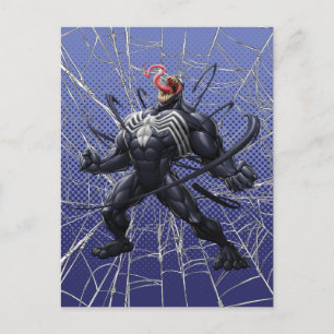 Spider-Man Venom Symbiote Lashing Out Postcard