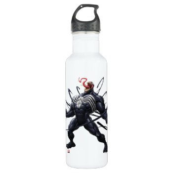 Spider-man | Venom Symbiote Lashing Out Stainless Steel Water Bottle by spidermanclassics at Zazzle
