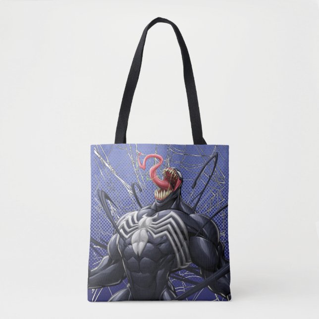 Spider-Man | Venom Symbiote Lashing Out Tote Bag (Front)
