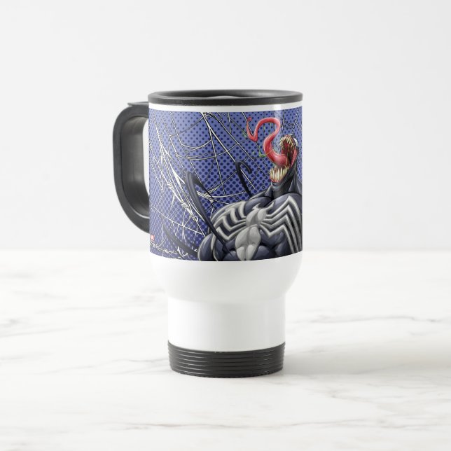 Spider-Man | Venom Symbiote Lashing Out Travel Mug (Front Left)