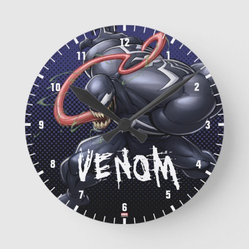 Spider_Man  Venom Tongue Lash Round Clock