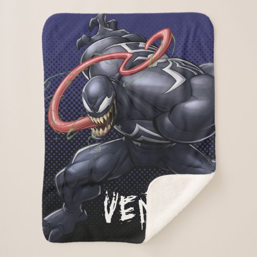 Spider_Man  Venom Tongue Lash Sherpa Blanket