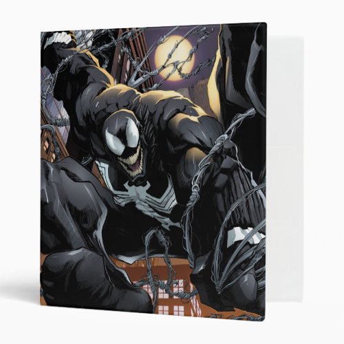 Spider_Man  Venom Web Swinging At Night 3 Ring Binder