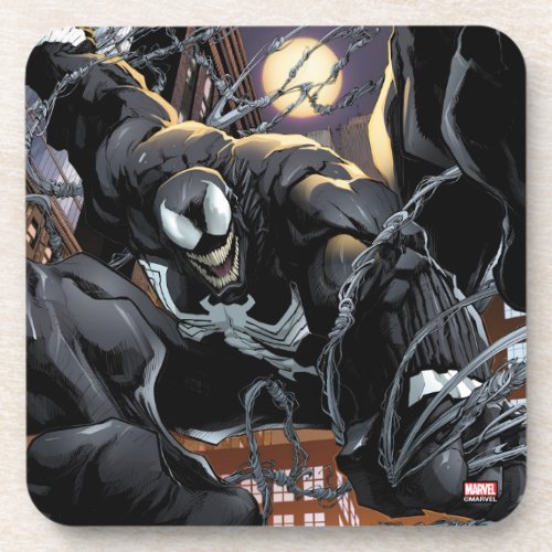Spider_Man  Venom Web Swinging At Night Beverage Coaster