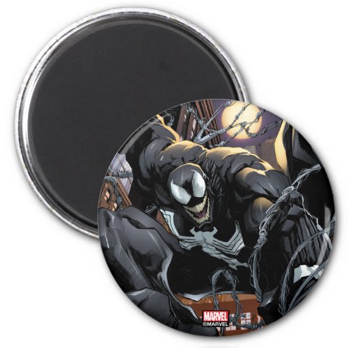 Spider_Man  Venom Web Swinging At Night Magnet