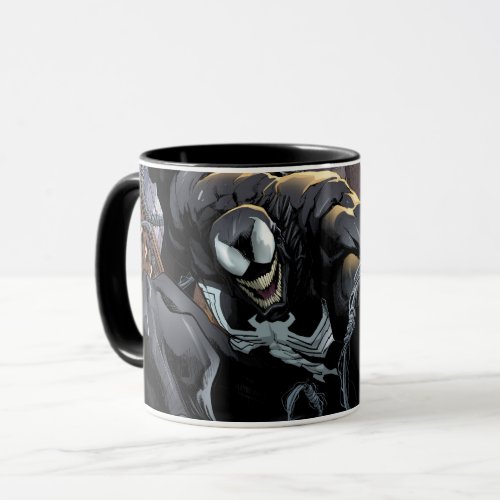 Spider_Man  Venom Web Swinging At Night Mug
