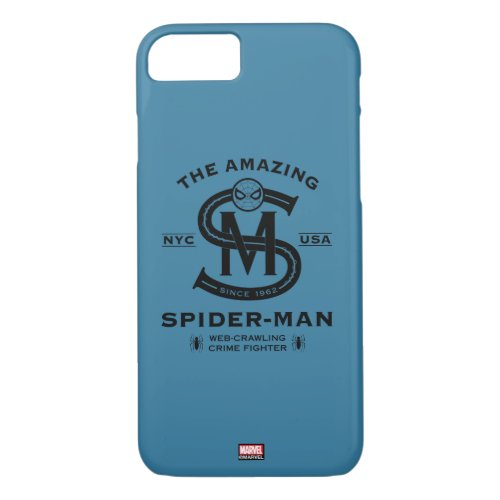 Spider_Man  Vintage Typography Graphic iPhone 87 Case