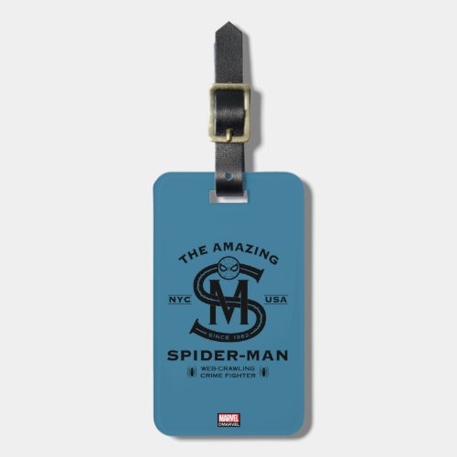 Spider_Man  Vintage Typography Graphic Luggage Tag