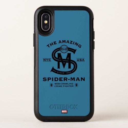 Spider_Man  Vintage Typography Graphic OtterBox Symmetry iPhone X Case